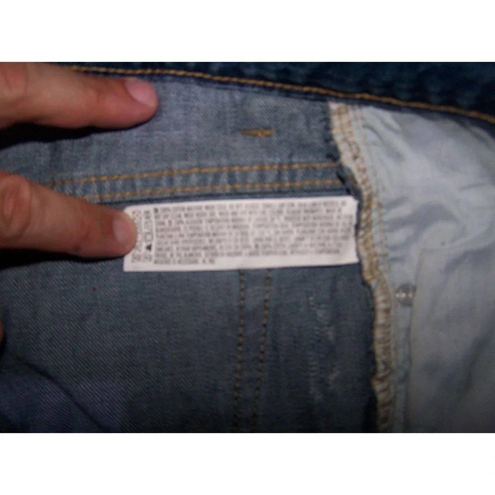 Forever‎ 21 Jeans Men's 32X29 (Tag 33) Skinny Slim Distressed Blue Button Fly